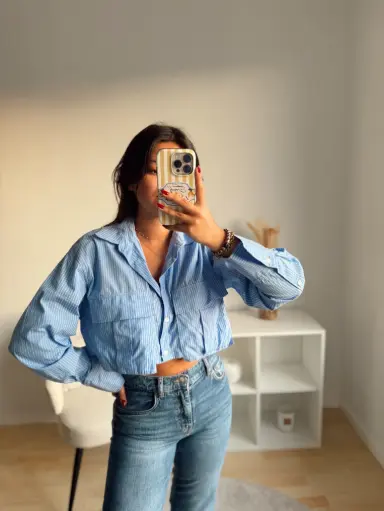 [A-377-13] Chemise courte Zara - S